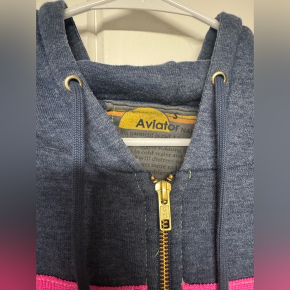 Aviator Nation  5 STRIPE HOODIE - NAVY - Picture 2 of 3